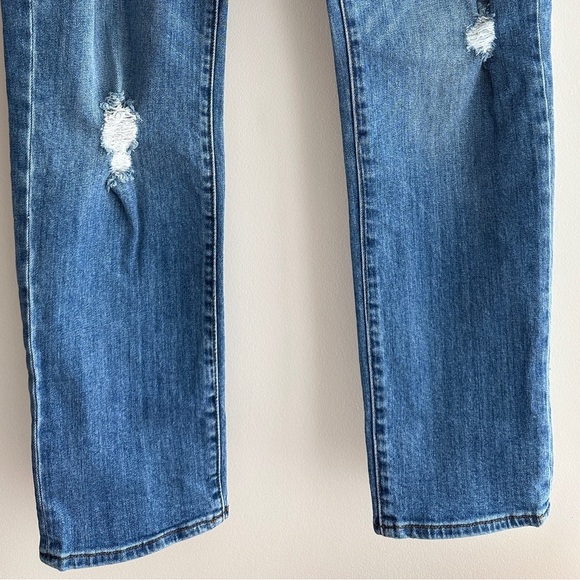 Kut from the Kloth Katy Boyfriend Distressed Blue Denim Jeans, Size 6 - Picture 4 of 16